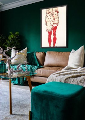 Weinleseplakat für das Wohnzimmer Egon Schiele Frau in Rot