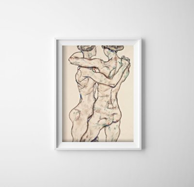 Poster im Retro-Stil Egon Schiele Nackte Mädchen