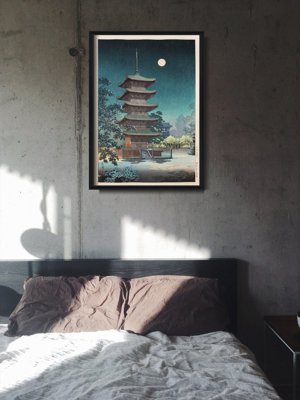 Plakat für den Frieden Asakusa Kinryusan von Tsuchiya Koitsu