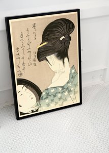 Poster an der Wand Puder Hals Kitagawa Utamaro