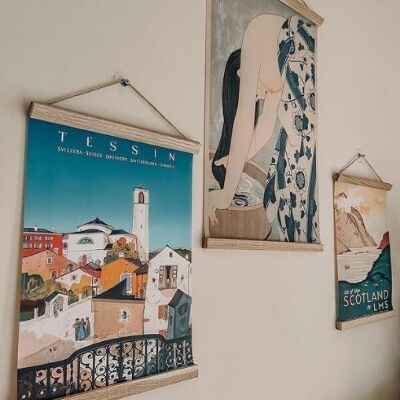 Retro-Poster Frau in der Robe Sommer