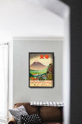 Poster im Retro-Stil Japanische Farbfeld Yamanashi
