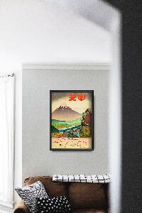 Poster im Retro-Stil Japanische Farbfeld Yamanashi