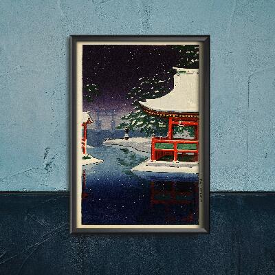 Poster im Retro-Stil Miyajima Schneesturm Tsuchiya