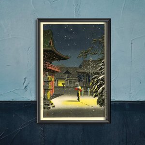 Plakat-Weinlese Schnee