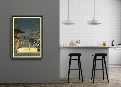 Plakat-Weinlese Schnee