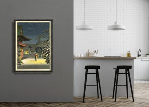 Plakat-Weinlese Schnee