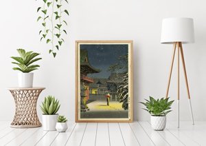 Plakat-Weinlese Schnee