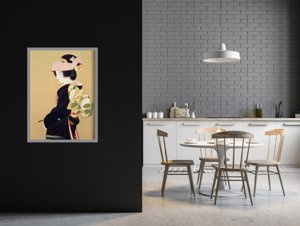 Poster Retro-Wohnzimmer Braut
