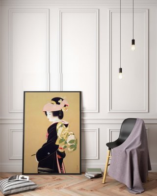 Poster Retro-Wohnzimmer Braut