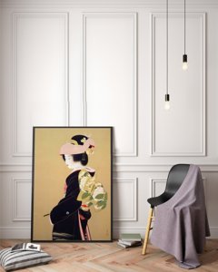 Poster Retro-Wohnzimmer Braut