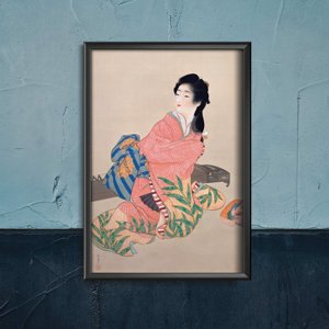 Retro-Poster Shoen Uemura Tochter Miyuki
