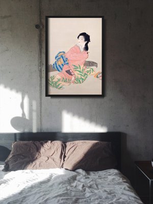 Retro-Poster Shoen Uemura Tochter Miyuki