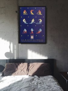 Poster Retro-Wohnzimmer Olympischen Winterspielen in Calgary