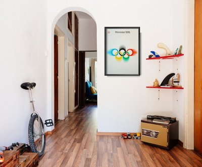 Weinleseplakat für das Wohnzimmer Olympischen Spiele in Montreal