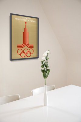 Poster im Retro-Stil Poster bei den Olympischen Spielen in Moskau