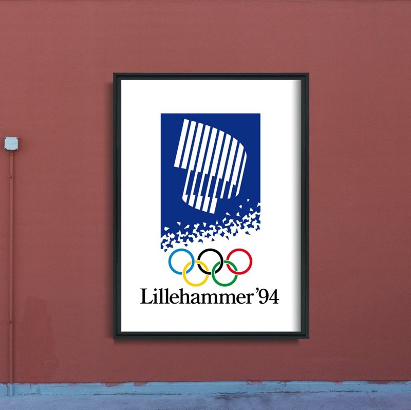 Poster an der Wand Olympischen Winterspiele in Lillehammer