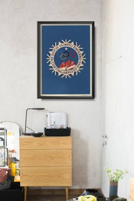Weinleseplakat Olympischen Winterspiele Italien