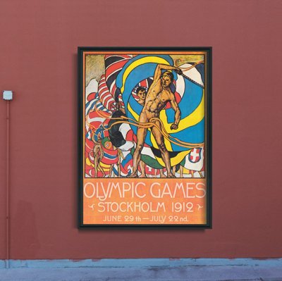 Plakat-Weinlese Olympischen Spiele in Stockholm