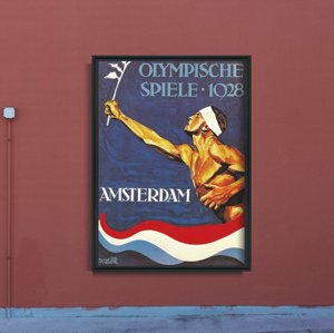 Poster im Retro-Stil Olympischen Spiele in Amsterdam