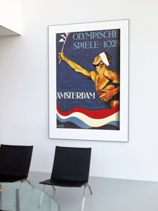 Poster im Retro-Stil Olympischen Spiele in Amsterdam