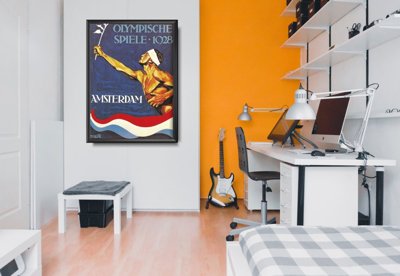 Poster im Retro-Stil Olympischen Spiele in Amsterdam