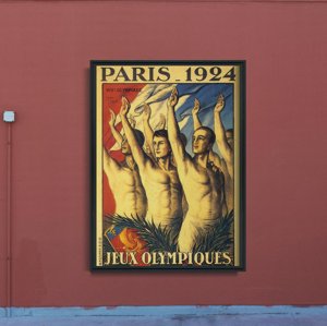 Poster Retro-Wohnzimmer Olympischen Spiele in Paris