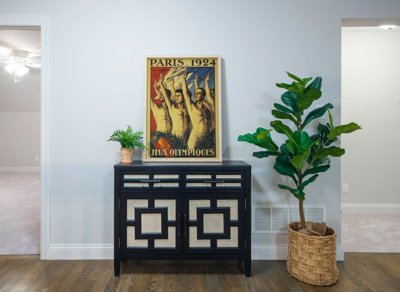 Poster Retro-Wohnzimmer Olympischen Spiele in Paris