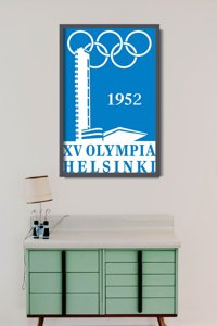 Weinleseplakat für das Wohnzimmer Olympischen Spiele in Helsinki
