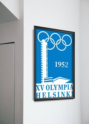 Weinleseplakat für das Wohnzimmer Olympischen Spiele in Helsinki