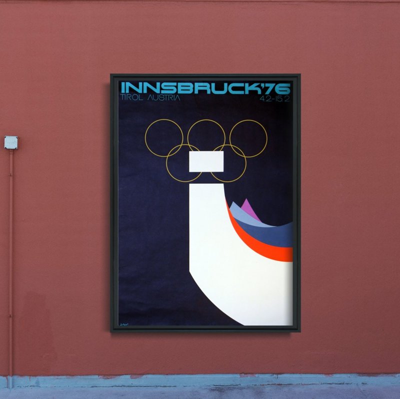 Poster im Retro-Stil Olympischen Winterspiele in Innsbruck