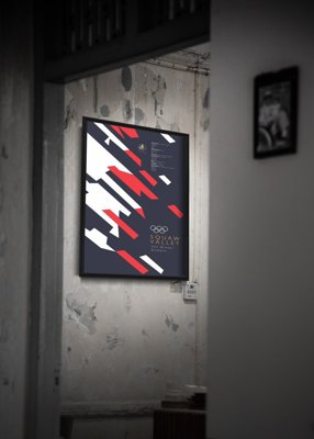 Poster an der Wand Olympischen Winterspiele Squaw Valley