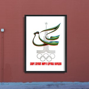 Plakat für den Frieden Sowjetische Olympia-Plakat