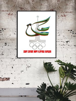 Plakat für den Frieden Sowjetische Olympia-Plakat
