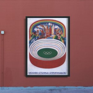 Retro-Poster Sowjetisches Olympiaplakat