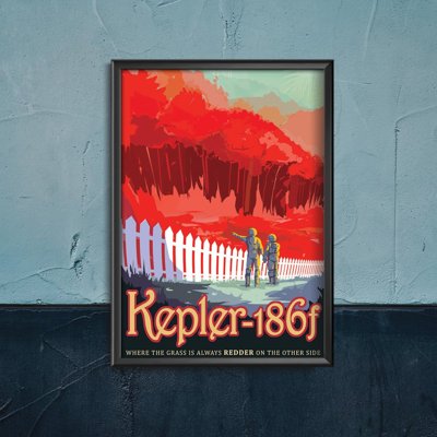 Poster im Retro-Stil Nasa Kepler Raum futur