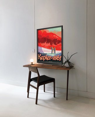 Poster im Retro-Stil Nasa Kepler Raum futur