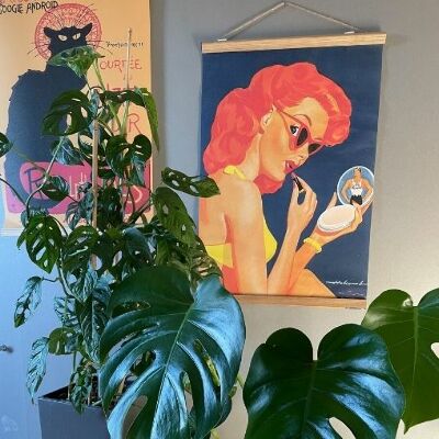 Poster Retro-Wohnzimmer Magazin-Cover