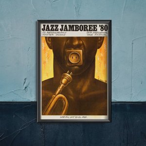 Poster im Retro-Stil Jazz Jamboree Festival in Warschau