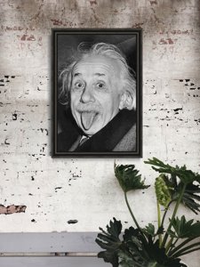 Retro-Poster Albert Einstein Zunge heraus