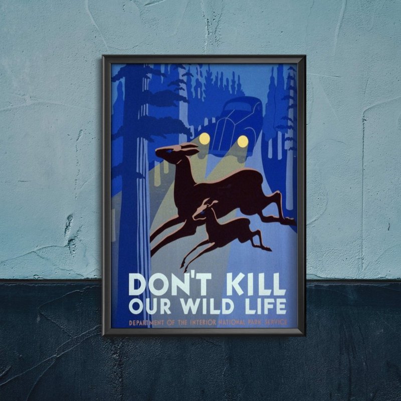 Plakat für den Frieden Du sollst nicht töten Wild Life