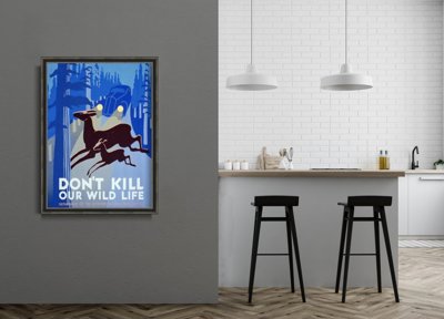 Plakat für den Frieden Du sollst nicht töten Wild Life