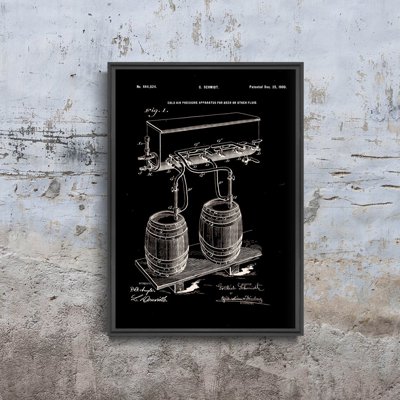 Poster Retro-Wohnzimmer Becher für Bier