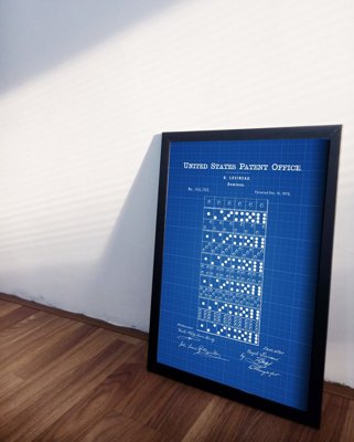 Weinleseplakat für das Wohnzimmer Domino Spiel LOUINEAU US-Patent