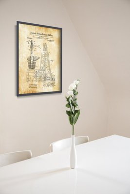 Poster im Retro-Stil Das Rigg Wigle US-Patent
