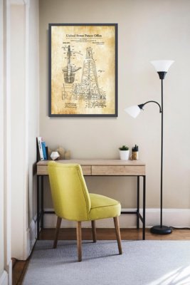 Poster im Retro-Stil Das Rigg Wigle US-Patent