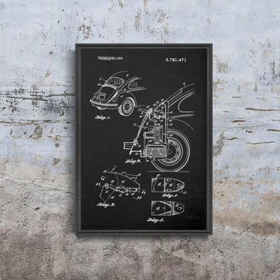 Retro-Poster Patent VW Beetle
