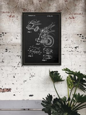 Retro-Poster Patent VW Beetle