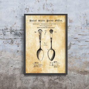 Plakat-Weinlese Osiris Bestecke Löffel US-Patent
