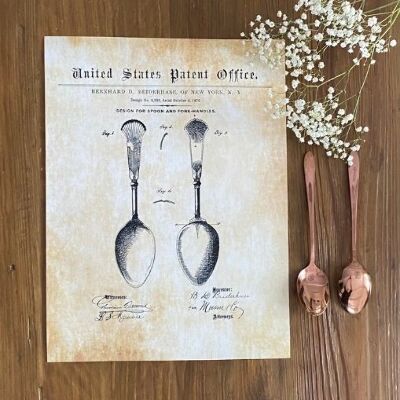 Plakat-Weinlese Osiris Bestecke Löffel US-Patent